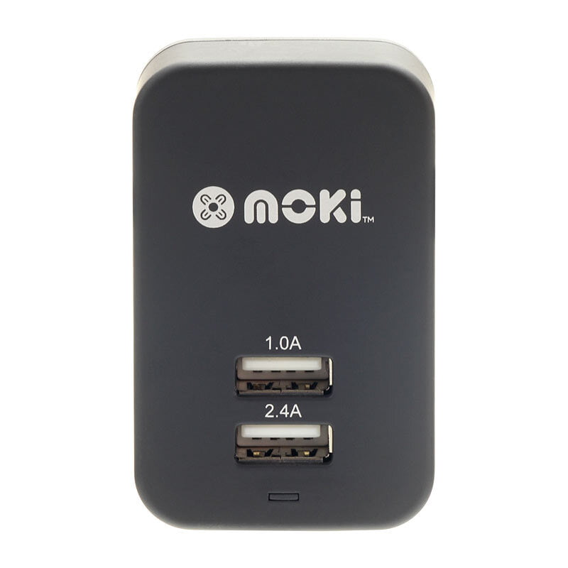 Moki Dual USB Wall Charger Blk (ACC MUSBWB)